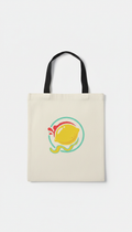 Lemon pop canvas tote bag