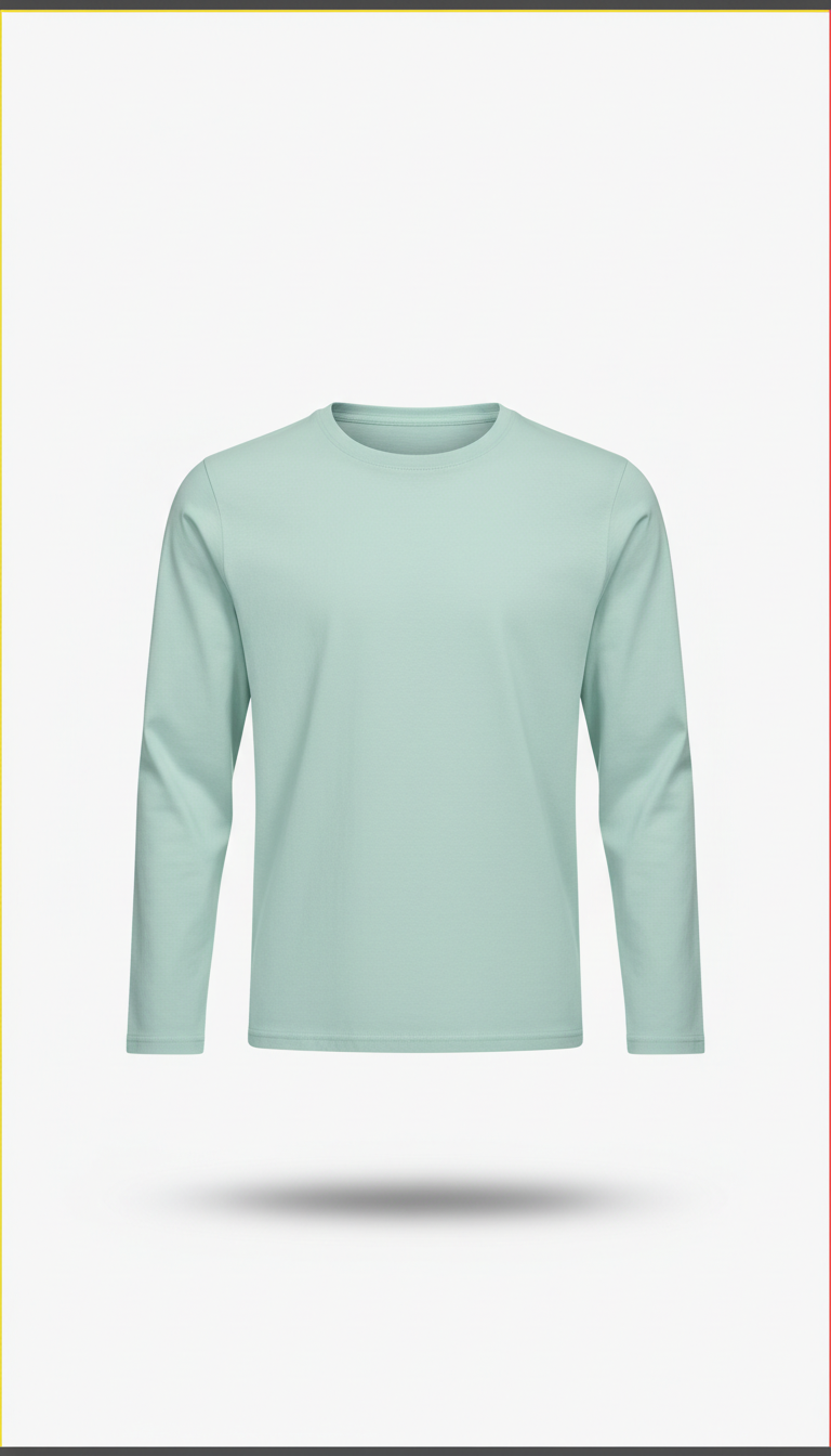 Cool mint long-sleeve shirt